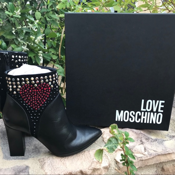Love Moschino Shoes - Love Moschino Leather embellished Boots